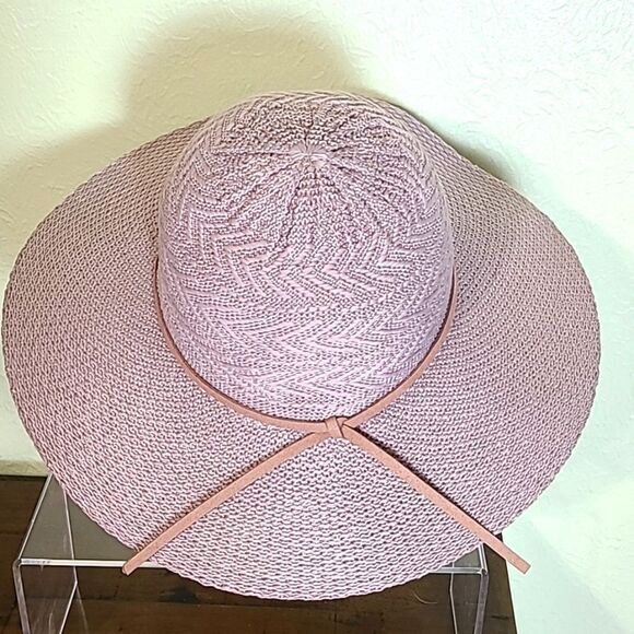 Top Tie Tan Custom Embroidery Women Wide Large Brim Floppy Hat - Picture 1 of 10